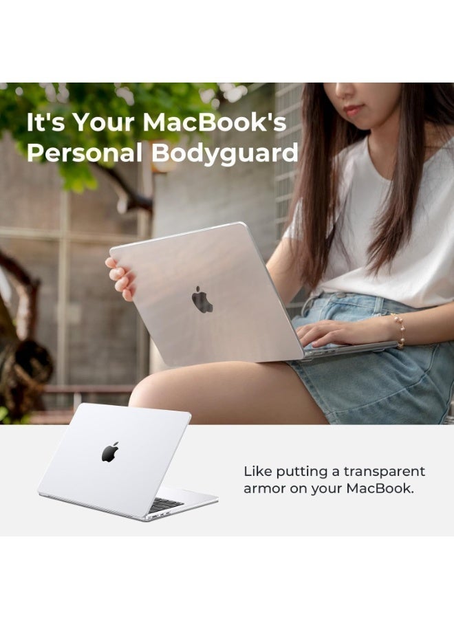 M.A&F's Case Compatible for New MacBook Air 13.6 inch 2025 2024 2022 Release,M4 A3240 M3 A3113 M2 A2681 Touch ID,M2 M3 M4 Air 13" Laptop Protective Plastic Hard Shell Cover,Smooth Shiny,Crystal Clear - Image 3